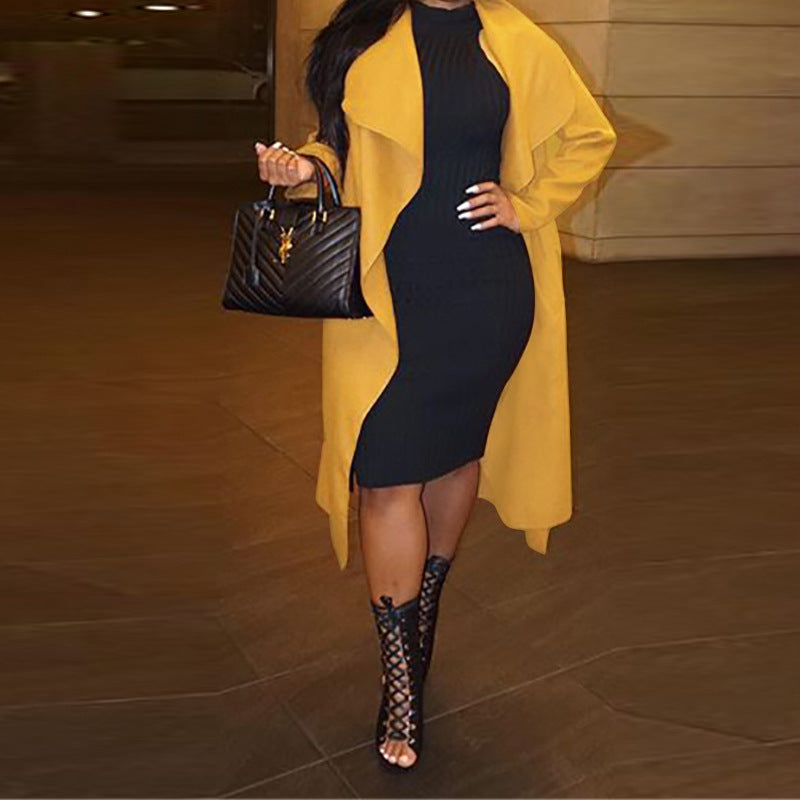 Lapel Long Sleeve Blazer Women's