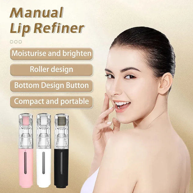 3-in-1 Lip Microneedling serum enhancer Roller tool for absorption of skincare!