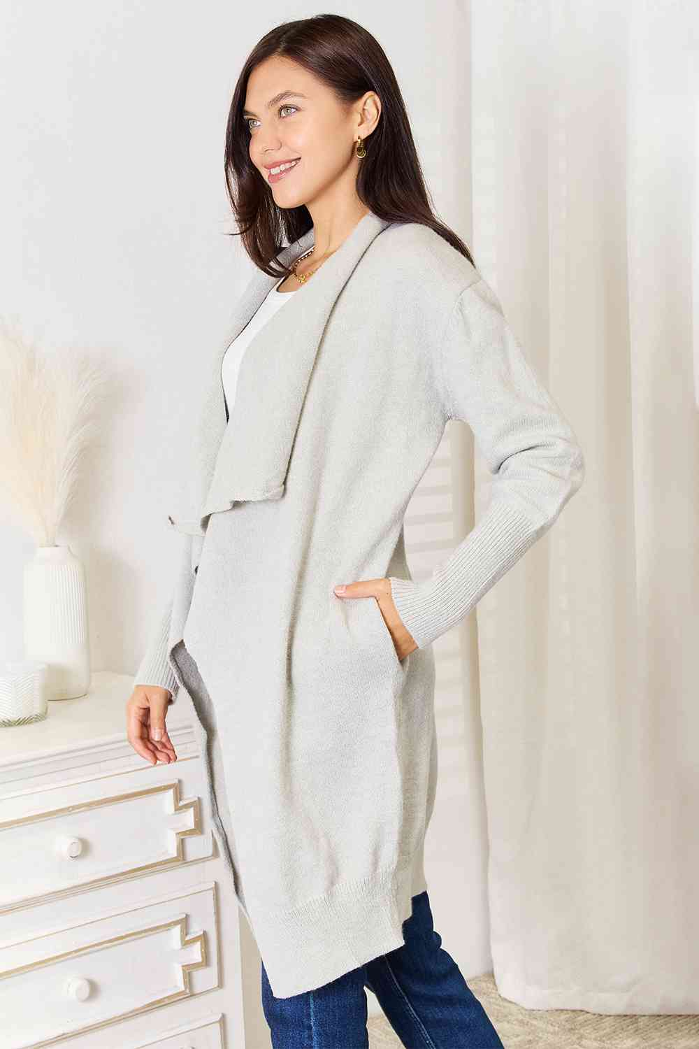 Beautiful Women's soft Long Fall Duster Cardigan with Pockets