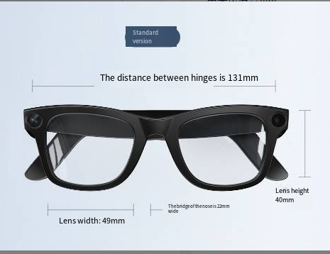 AI Camera HD video - voice call touch controls Smart Glasses
