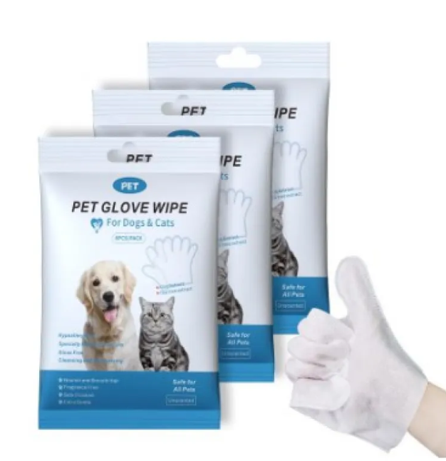 Pet Cleaning Gloves & Wipes, Cleaning Pet Wipes Natural Foam & Wipes