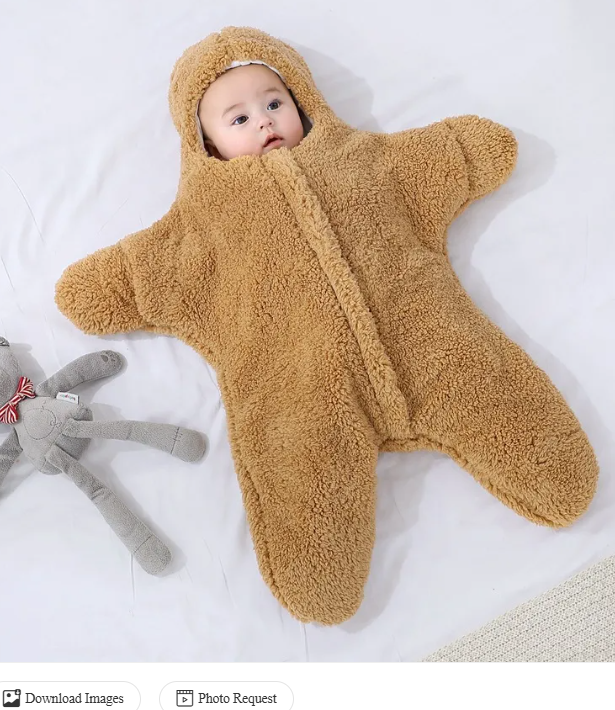 Baby one piece winter cozy fuzzy fleece outfit