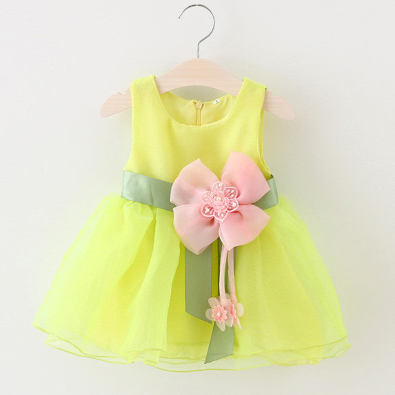 Girls' Dress with Tulle Skirt, zip up back and Bow! Purple & Pink