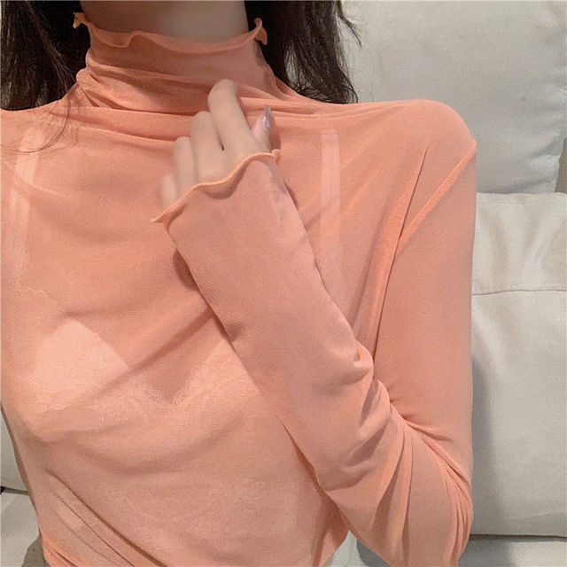 Korean Fashion Vintage Mesh Loose Transparent Cute Overshirt