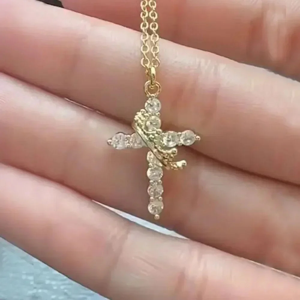 Crown & Cross Fashion beautiful Necklace