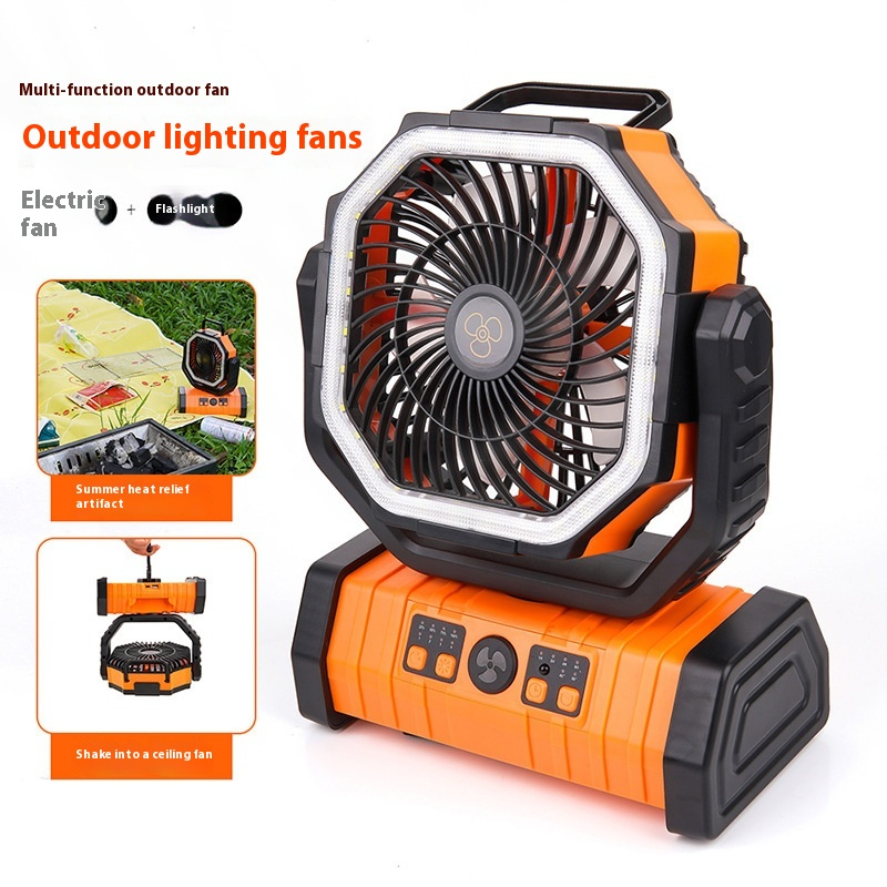 Outdoor Household Power Bank LED Light Camping Fan Tough