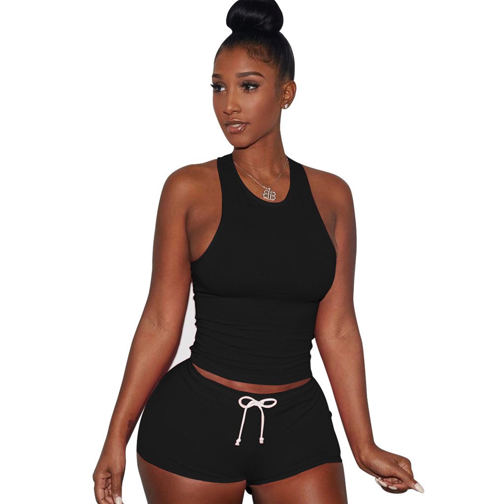 Women's Casual Tank Top and Shorts Cozy Lounge Set