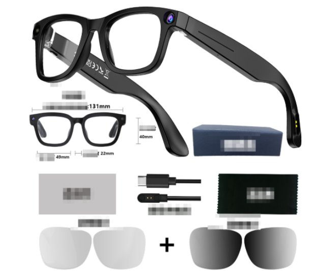 AI Camera HD video - voice call touch controls Smart Glasses