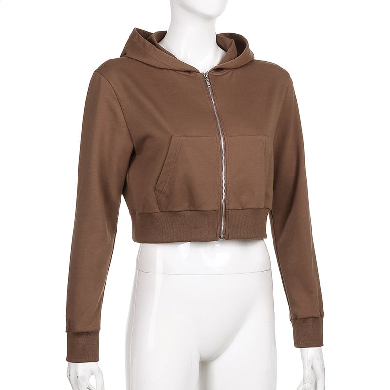 women's fall winter zip up hooded cardigan jacket with pockets