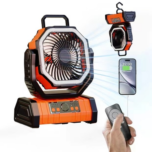 Outdoor Household Power Bank LED Light Camping Fan Tough
