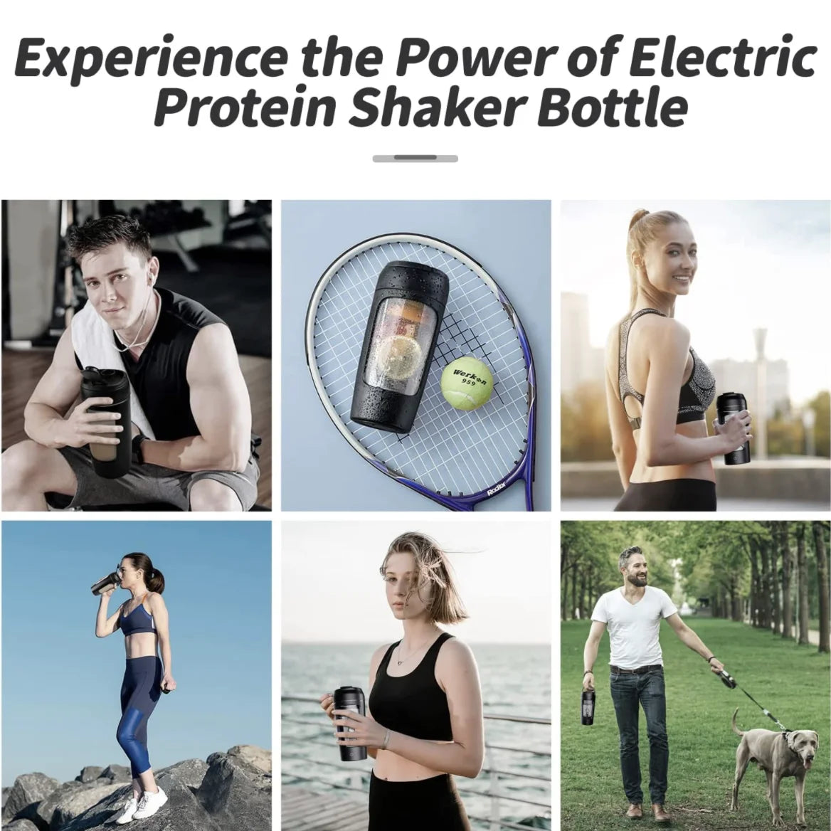 Electric Portable Whey Protein, Milkshake, smoothie Shaker Bottle!