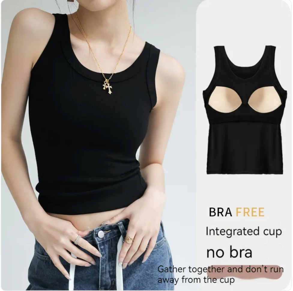 Women's Casual Tank Top With built in Bra