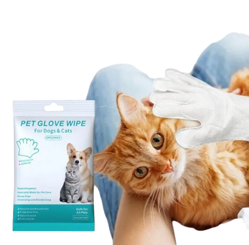 Pet Cleaning Gloves & Wipes, Cleaning Pet Wipes Natural Foam & Wipes