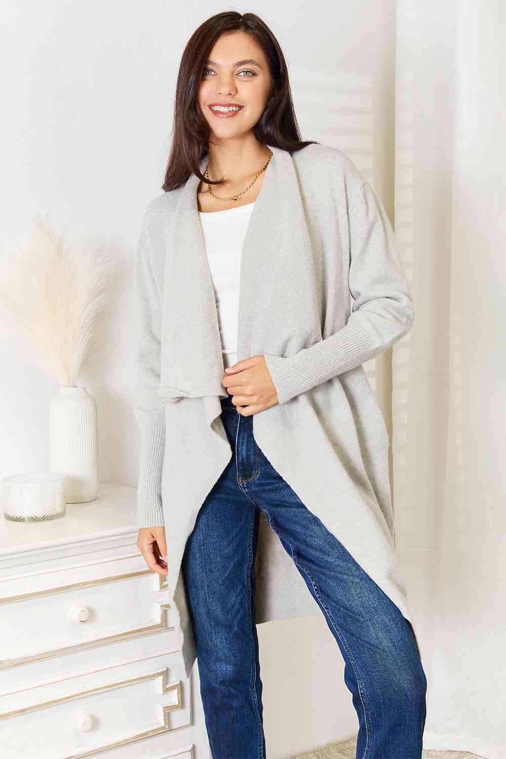 Beautiful Women's soft Long Fall Duster Cardigan with Pockets