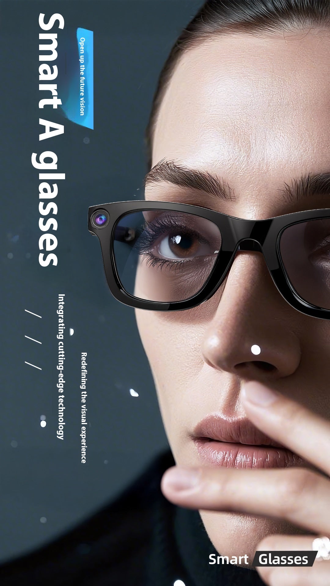 AI Camera HD video - voice call touch controls Smart Glasses