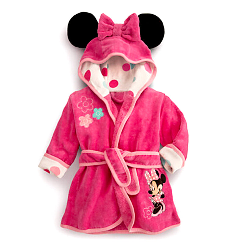 Mickey Minnie Flannel Pyjamas for Girls (Warm Set)