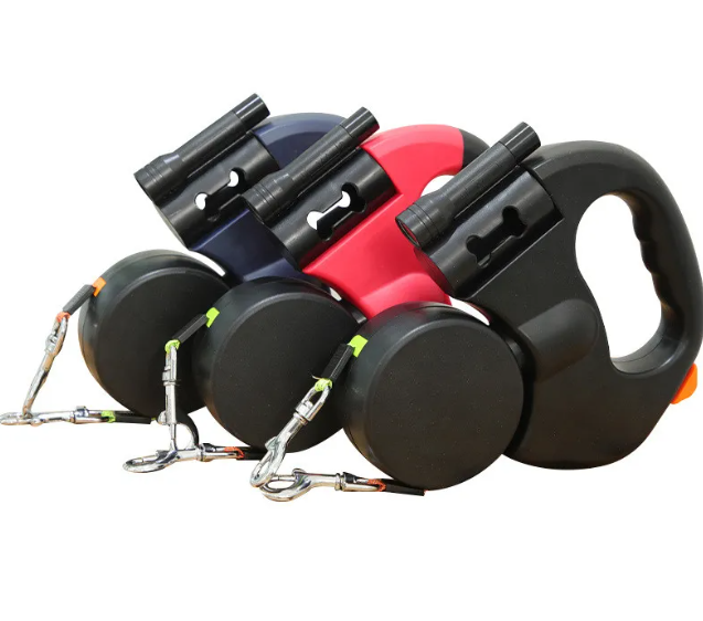 Auto Double Dual Dog Leash For Two, Easy Walk Leash