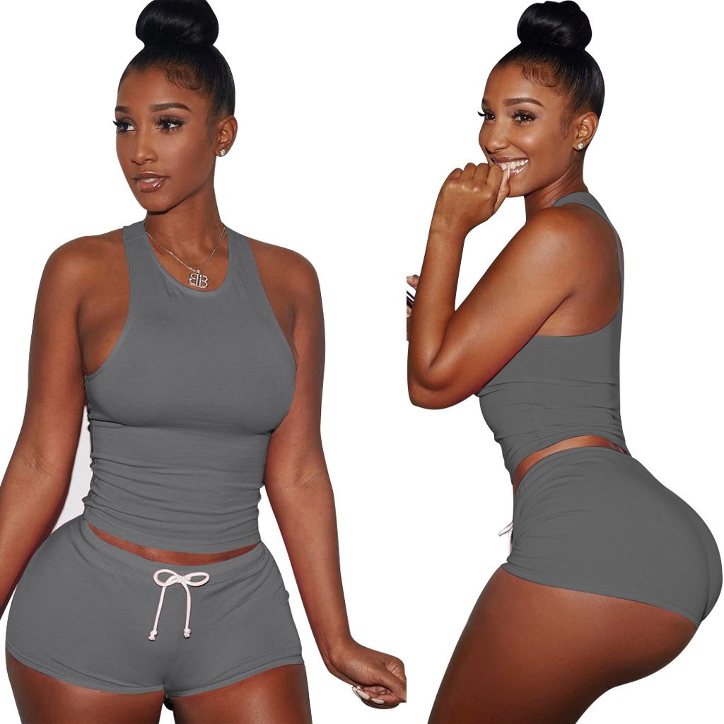 Women's Casual Tank Top and Shorts Cozy Lounge Set