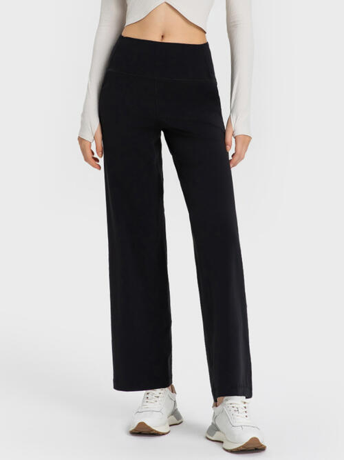 Ella Active Pants with Pockets, high waisted wide leg yoga, lounge