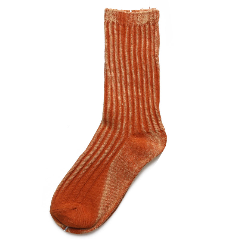Frosted Double Needle Cotton Tube Socks for Men & Women