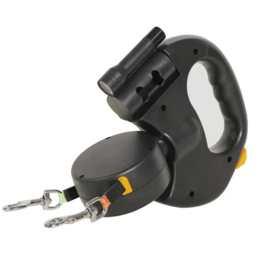 Auto Double Dual Dog Leash For Two, Easy Walk Leash