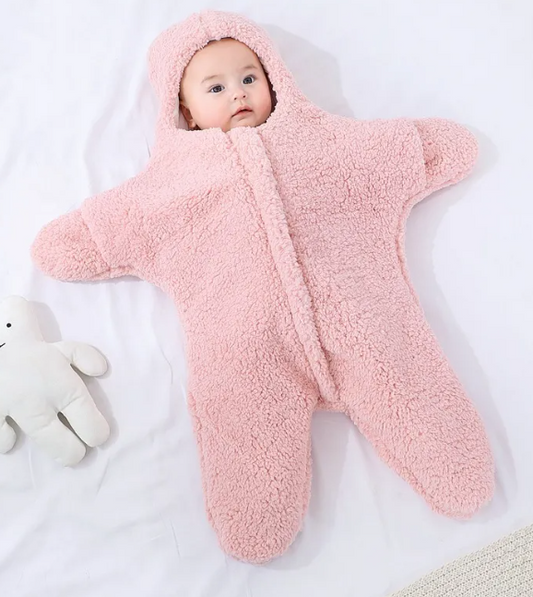 Baby one piece winter cozy fuzzy fleece outfit