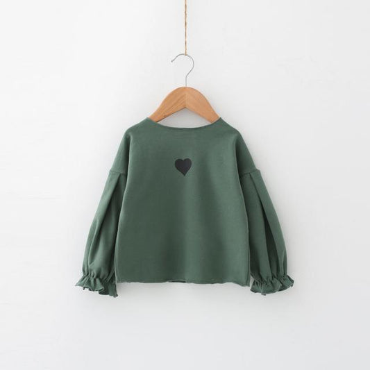 New Girls' Bubble Long Sleeve Shirt, Fall - Winter