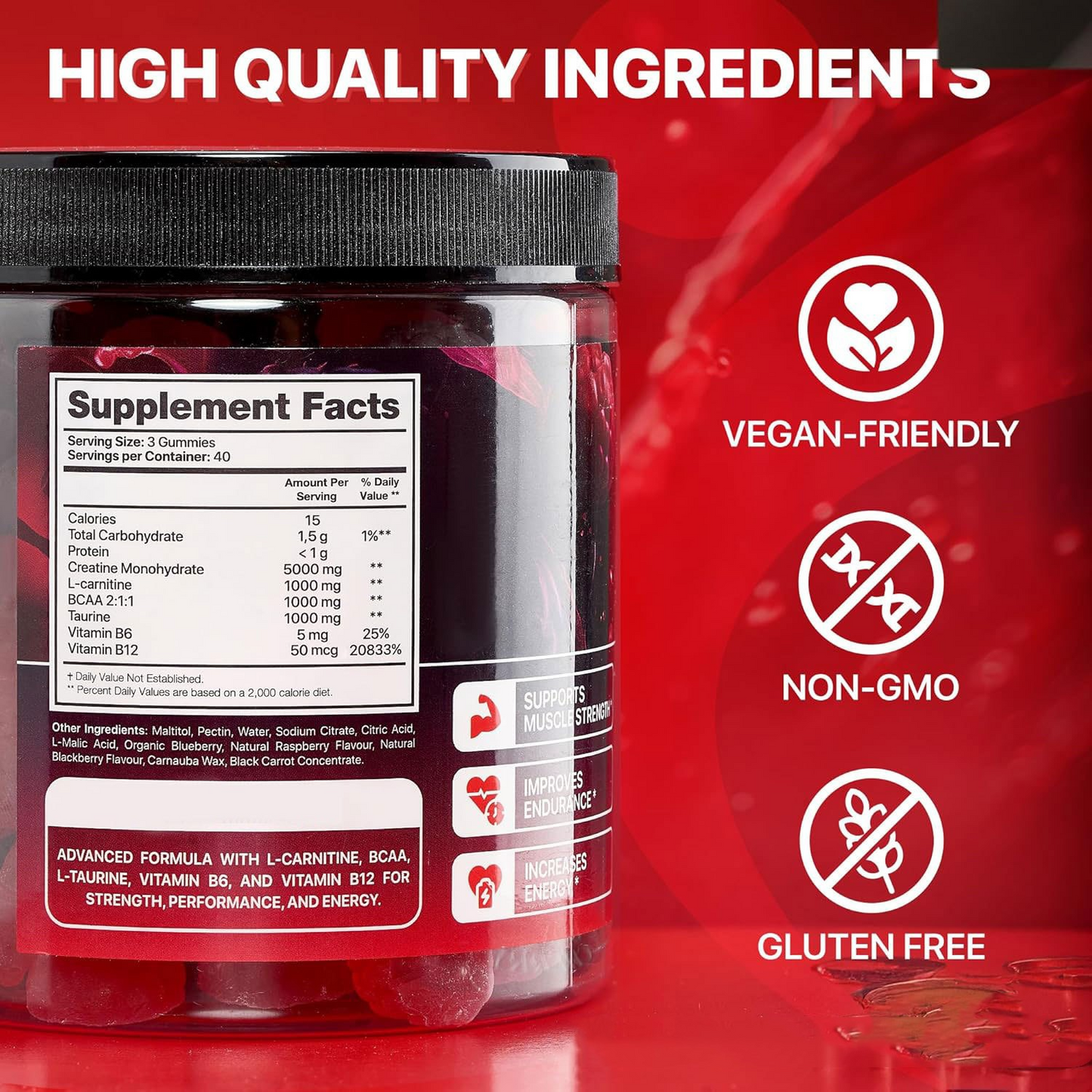 Muscle Boosting Natural Mega Building Gummies