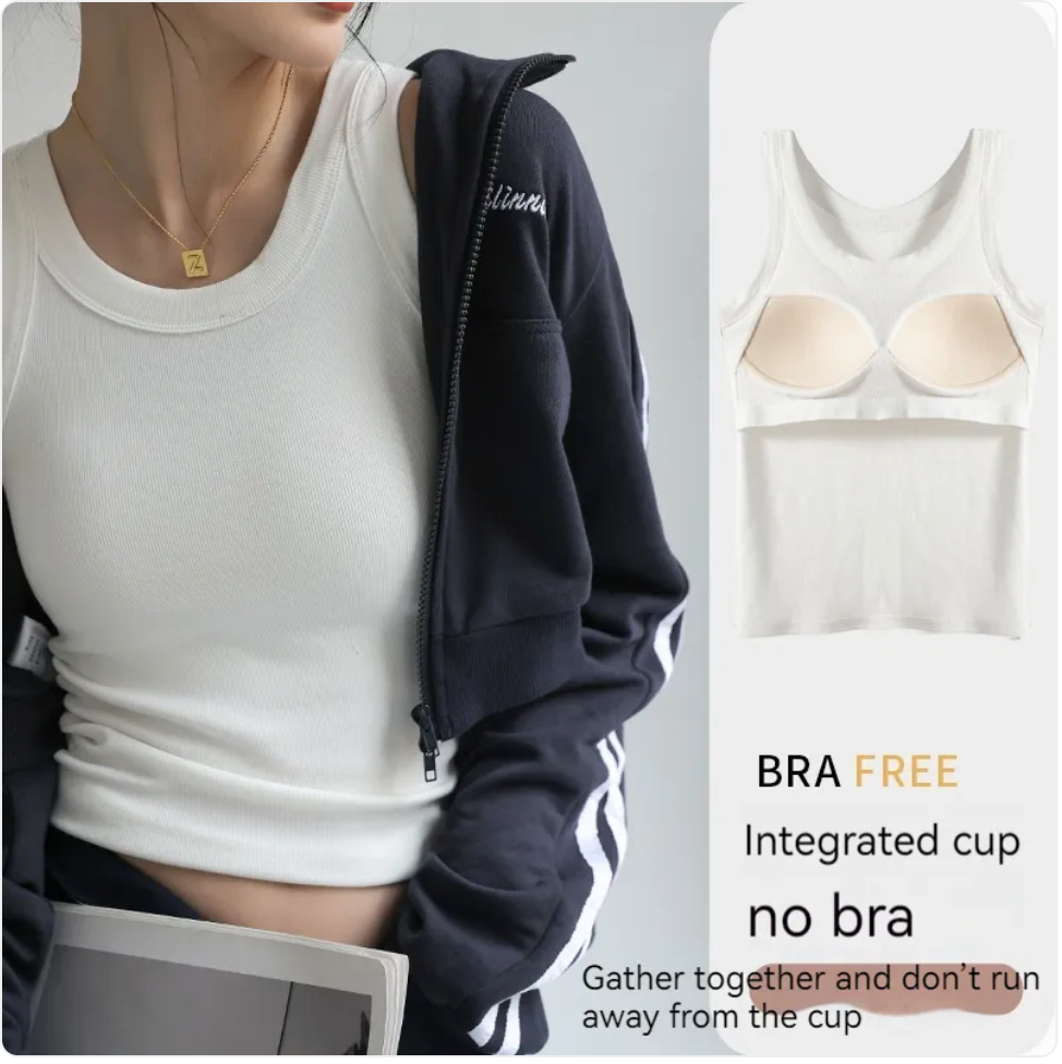 Women's Casual Tank Top With built in Bra