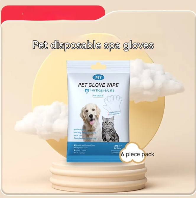 Pet Cleaning Gloves & Wipes, Cleaning Pet Wipes Natural Foam & Wipes
