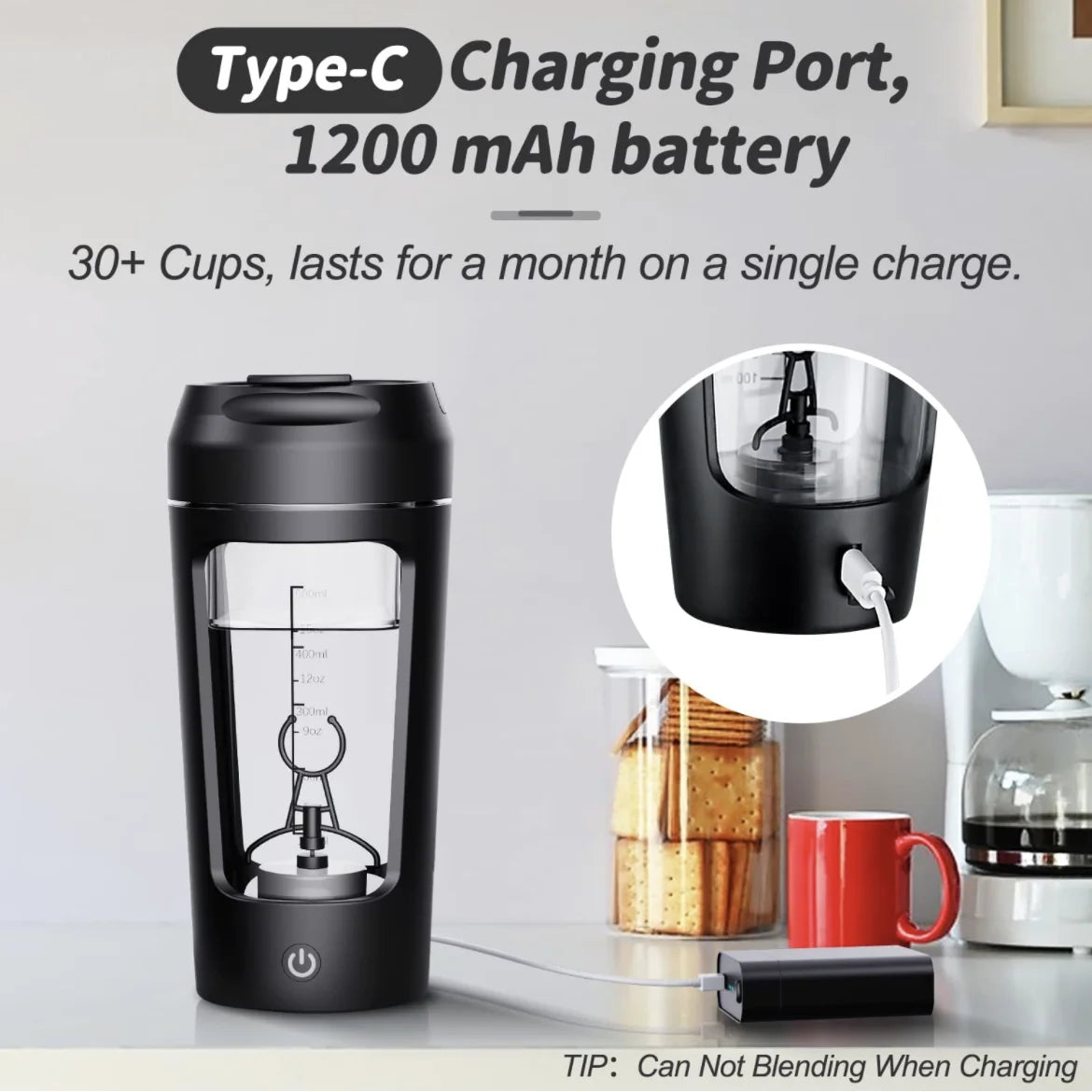 Electric Portable Whey Protein, Milkshake, smoothie Shaker Bottle!