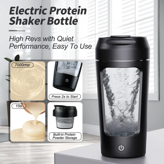 Electric Portable Whey Protein, Milkshake, smoothie Shaker Bottle!
