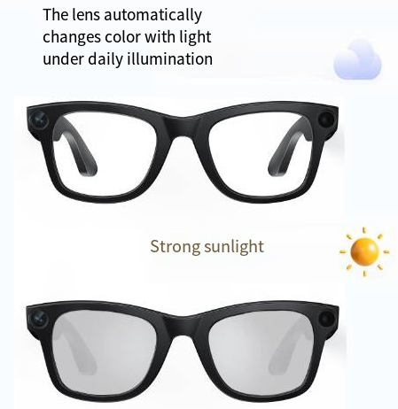 AI Camera HD video - voice call touch controls Smart Glasses