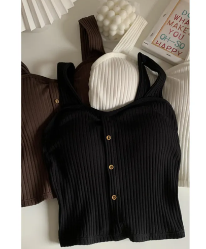 Spice Girls-Inspired Button up Tank Top With Bra