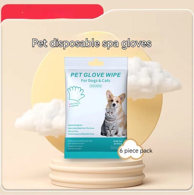 Pet Cleaning Gloves & Wipes, Cleaning Pet Wipes Natural Foam & Wipes