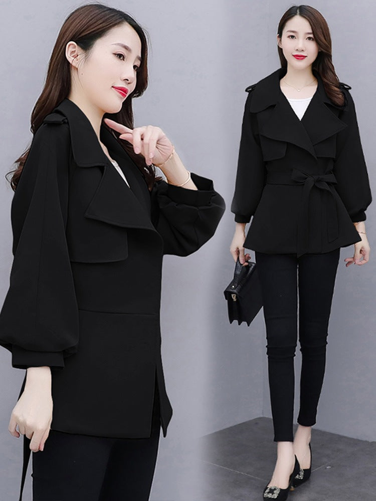 High-End Women's Fashion Blazer Tan/Mocha Versatile Jacket