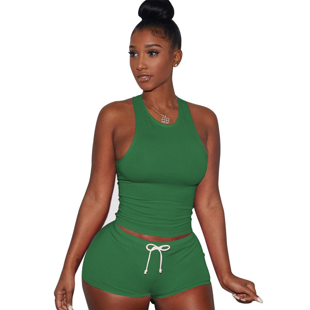 Women's Casual Tank Top and Shorts Cozy Lounge Set
