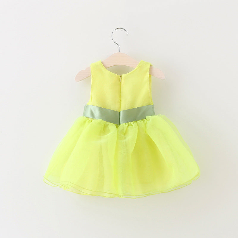 Girls' Dress with Tulle Skirt, zip up back and Bow! Purple & Pink
